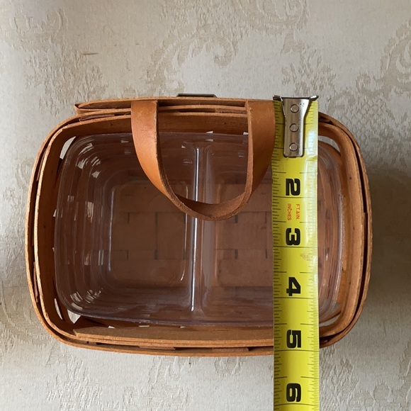 1990 Longaberger Small Key Mail Basket w/insert - Picture 8 of 9